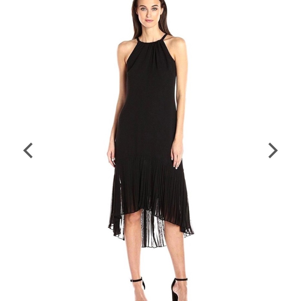 Vince Camuto Chiffon Halter Dress Black Size 8 NWT